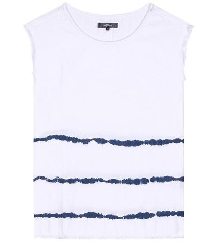 7 For All Mankind Surfer Tie Dye Cotton Top