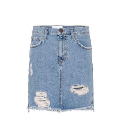 Current/elliott High-waisted Denim Miniskirt