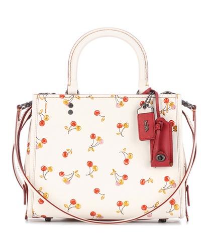 Woolrich Rogue Cherry-printed Leather Tote