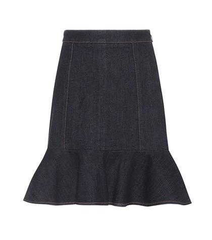 Tod's Denim A-line Skirt