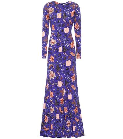 Fendi Floral-printed Silk-jersey Gown