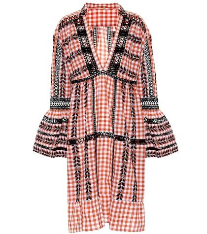 Dodo Bar Or Embroidered Gingham Cotton Dress