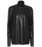 The Row Faux-leather Turtleneck Top