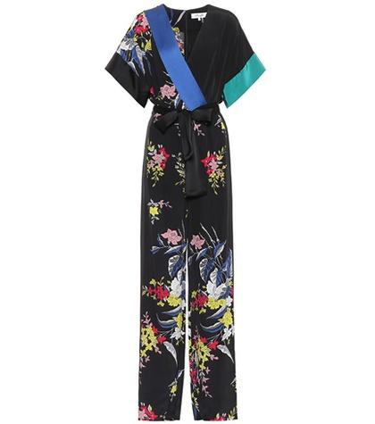 Diane Von Furstenberg Floral-printed Silk Jumpsuit