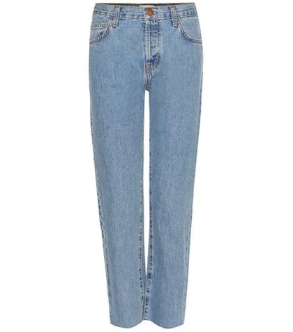 Current/elliott The Original Straight Cropped Mid-rise Jeans