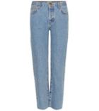 Current/elliott The Original Straight Cropped Mid-rise Jeans