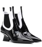 Burberry Patent Leather Ankle Boots