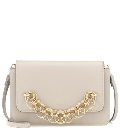 Norma Kamali Drew Bijou Leather Clutch