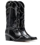 Ganni High Texas Leather Cowboy Boots