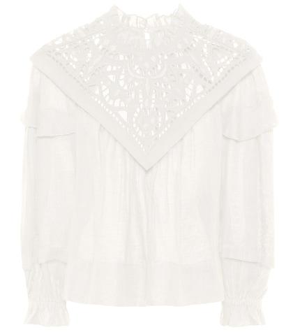 Versace Geoffrey Linen Voile Blouse