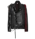 Vetements Embellished Leather Biker Jacket