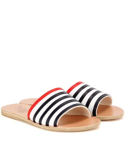 Ancient Greek Sandals Taygete Stripes Leather Sandals