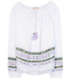 Michael Kors Collection Madeline Embellished Cotton Blouse