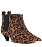 Jil Sander Effie Leopard Calfskin Ankle Boots
