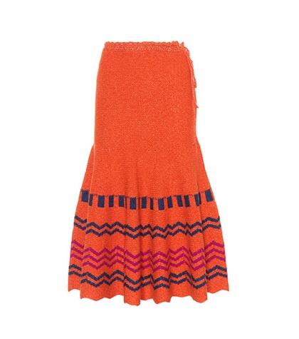 Valentino Printed Wool Skirt