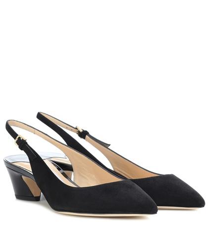 Jimmy Choo Gemma 40 Suede Slingback Pumps