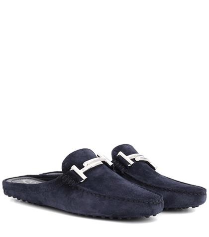 Fendi Exclusive To Mytheresa.com – Gommini Double T Suede Slippers