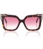 Acne Studios Embellished Square Sunglasses