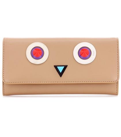 Fendi Embellished Leather Wallet
