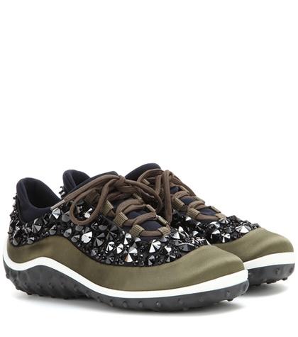 Saint Laurent Astro Running Embellished Sneakers