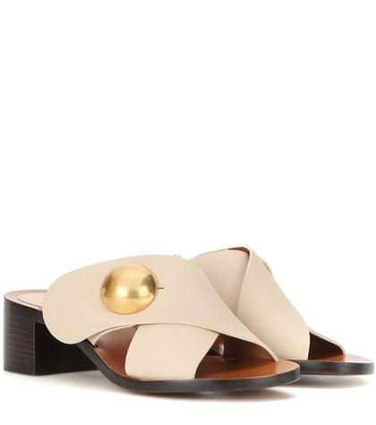Chlo Embellished Leather Sandals