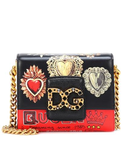 Miu Miu Dg Millennials Leather Shoulder Bag