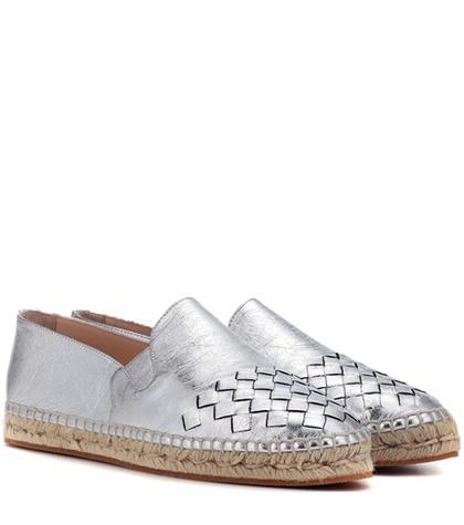 Self-portrait Intrecciato Leather Espadrilles
