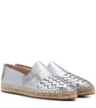 Self-portrait Intrecciato Leather Espadrilles