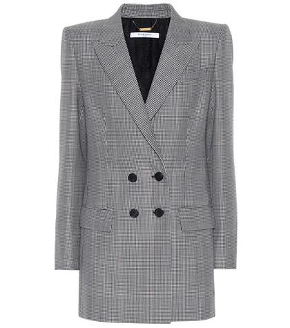 Givenchy Plaid Wool And Mohair Blazer