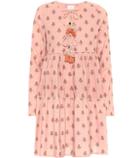 She Made Me Marigold Embroidered Cotton Dress