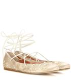 Each X Other Embroidered Satin Ballerinas
