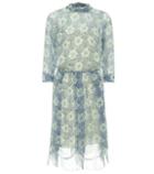 Prada Floral Printed Silk Chiffon Dress
