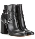 Gianvito Rossi Shetland Embellished Leather Ankle Boots