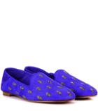 Prada Pineapple Suede Loafers