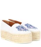 Kenzo Embroidered Platform Espadrilles