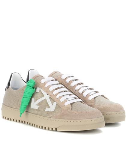 Kenzo Canvas And Suede Sneakers
