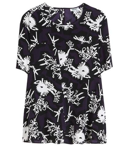 Roger Vivier Printed Silk Top