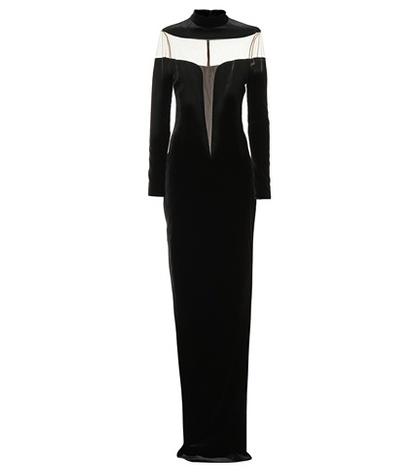 Balmain Velvet And Tulle Gown