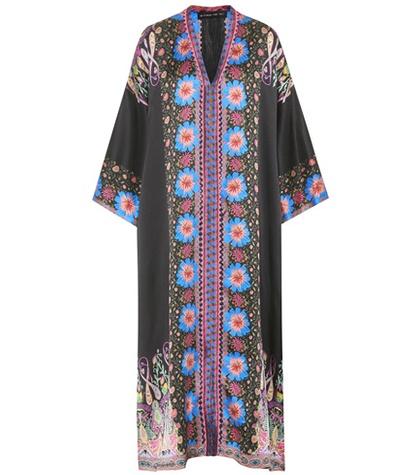 Miu Miu Printed Silk Kaftan