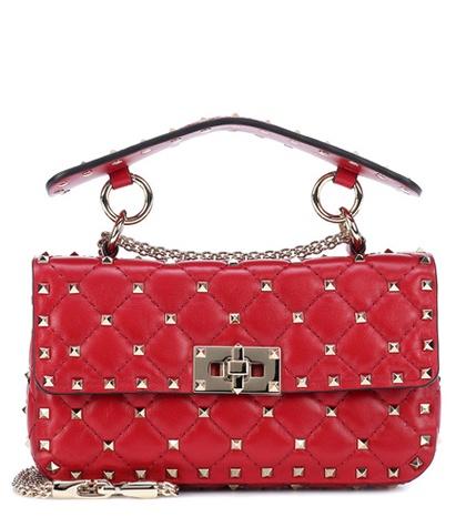 Woolrich Valentino Garavani Rockstud Spike Leather Shoulder Bag