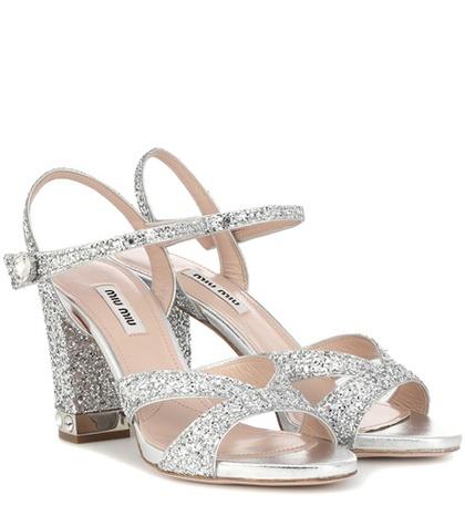Miu Miu Glitter Sandals