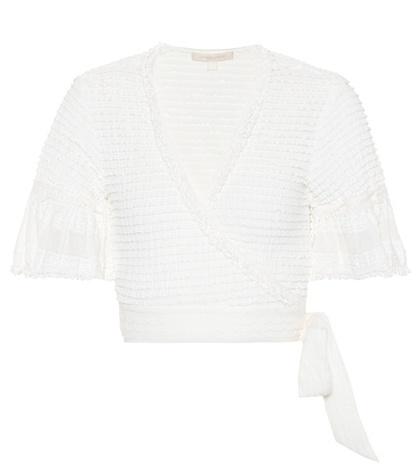 Tod's Textured Stripe Wrap Top