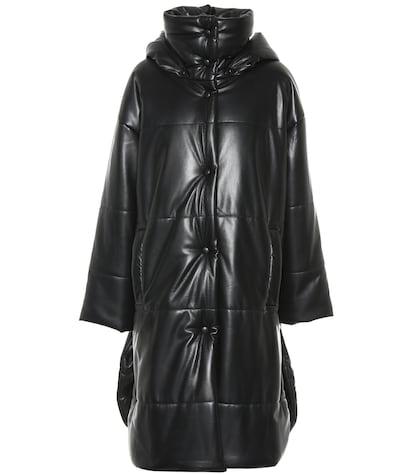 Victoria Victoria Beckham Eska Faux Leather Puffer Coat