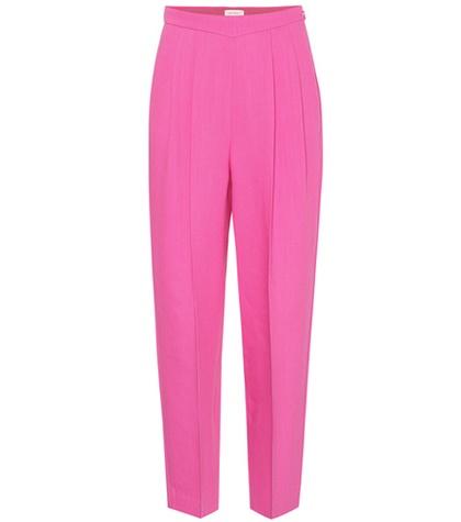 Delpozo High-rise Wool And Silk Pants