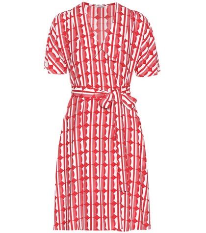 Miu Miu Exclusive To Mytheresa.com – Printed Crêpe Wrap Dress