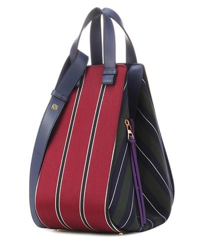 Loewe Hammock Leather And Canvas Shoulder Bag