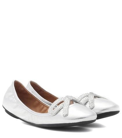 Marc Jacobs Metallic Leather Ballerinas