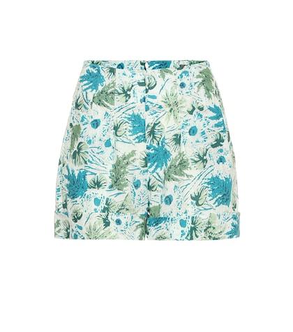 Cult Gaia Shadi Floral Linen Shorts