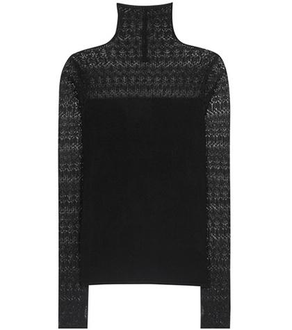 Polo Ralph Lauren Lace-panelled Silk-blend Sweater