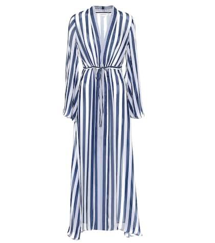 Alexandra Miro Betty Striped Chiffon Cape